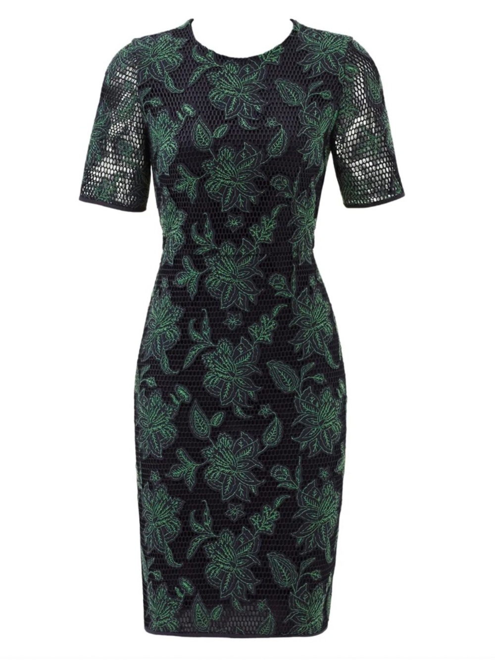 New TORY BURCH Navy and Green Lace Wisteria Dress ( Size:6 )